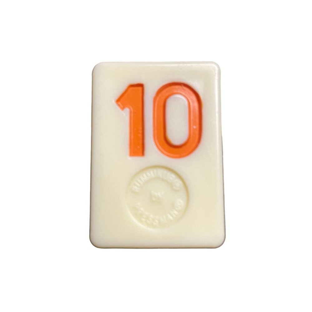 Pressman Rummikub Orange 10 Tile Original Replacement Game Piece Smooth Back u